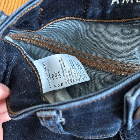 American Eagle Outfitters Women's Dark Blue Skinny Jeans Size 0 Short - Picture 4 of 5